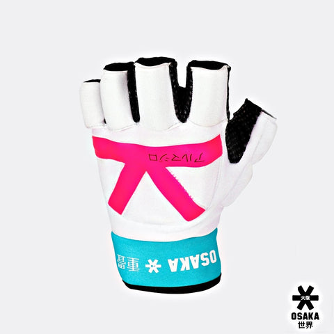 Osaka field hockey glove outdoor white pink Armadillo 2.0 - Fluo 1