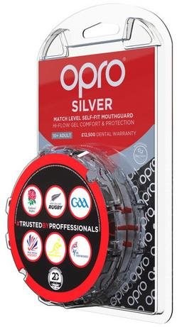 OPRO Mouthguard - Silver level Red black