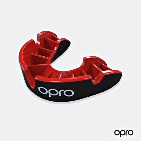 OPRO Mouthguard - Silver level Red black