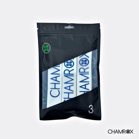 Chamrox elite 3 pack white field hockey grip